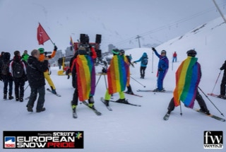 David-H Percussion performing at European Snow Pride 