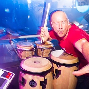 David H Percussion Performing At Popcorn in Heaven Nightclub, London.